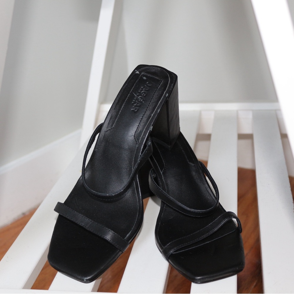 JAGGAR the Label | JAGGAR Footwear Two Strap Block Heels in Black